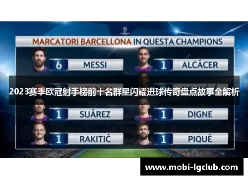 2023赛季欧冠射手榜前十名群星闪耀进球传奇盘点故事全解析