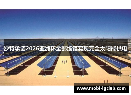 沙特承诺2026亚洲杯全部场馆实现完全太阳能供电